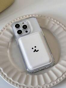 1pc Cartoon Graffiti Style Cute Bear Magnetic Card Holder Sticker Compatible With Apple Devices - Multicolor - View 3