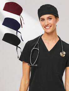 1 件男女通用经典柔软透气无边化疗帽，适合短发 - 彩色 - 查看 2