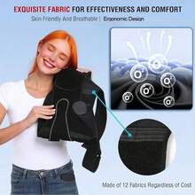 Back Brace Posture Corrector For Women And Men - Adjustable Back Support Shoulder Straightener, Lower Back Pain Relief, Back Straighter Instant Posture Corrector - Scoliosis, Hunchback, Hump, Corrector - Black - View 4