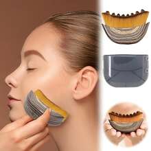 1 Set Cepillo de contorno facial y corporal linfático, masajeador de drenaje linfático para la cara, cepillo de cepillado en seco para la cara, moldeado de mentón y línea de la mandíbula, diseño ergonómico, ajuste preciso a la piel