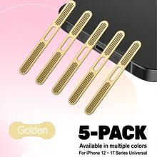 ZYONS 5个高品质金属扬声器防尘网罩，适用于 17 Pro Max/17 Air/16 Pro Max/16E/15 Plus/14/13/12系列 - 防尘网一体式防尘膜，网状设计防尘贴纸，听筒扬声器防尘粘性盖，带USB Type-C PD防尘塞 - 彩色 - 查看 17