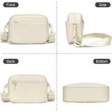 Checkered Crossbody Bag For Women Small Cute Purses  Shoulder Handbags Wide Strap - Beige - View 10