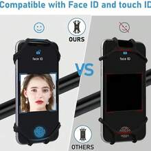 1 Stück, 360 Grad Drehung, verstellbarer Griff, multifunktional, Fahrrad Navigation, flexibles Silikon Material, Fahrrad Handyhalterung, Sport Outdoor Wind, Schwarz/Grau Zweifarbig, kompakt, rutschfester Silikongriff, Drehgelenk Design, stabile Befestigung, stoßfest und sturzsicher, Mehrfachgeräte-Anpassung, Echtzeit-Navigation, Elektroroller Fahrrad Halterung