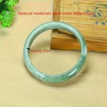 Dark Green Natural Stone Polished Bead Bracelet, Simple Style Takes Into Account Daily Wear And Formal Settings. Natural Gemstones Create Durable Texture, Birthday Anniversary And New Year Gifts, Elegant Jewelry For All Seasons - 內徑 56-58 毫米 / 2.20-2 英寸 - 查看 3