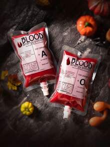 10 件装 - 饮料血袋，10 个静脉输液袋，用于万圣节派对装饰，可重复使用的饮料袋，用于主题派对的活血，化妆舞会，吸血鬼，僵尸，护士毕业派对道具秋季，圣诞节 - 彩色 - 查看 8