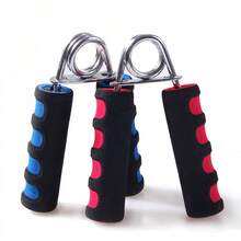 1PCS  Hand Grip Strengthener, A-Type Hand Grip Strengthener, Fingerprint Dual-Color Cotton Cover Hand Grip Strengthener, Home Fitness, Prevent Mouse Fingers - 隨機 - 查看 1