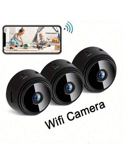 1pc Mini Wireless Slimme Camera Wi Fi, Rechargeable Lithium Polymer Battery, Motion Detection, Non Waterproof, Live View Anytime, Anywhere Via Remote App Control Ideal Home Surveillance, view 7