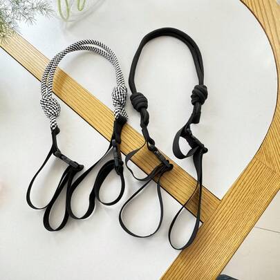 流行手工编织尼龙简约可调节肩带，女士购物袋斜挎肩带，