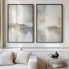 Conjunto de 2 Pôsteres Abstratos Brancos, Impressões Artísticas, Pôsteres Minimalistas Modernos, Artes de Parede Abstratas Neutras, Designs de Tela Elegantes em Cinza e Branco, Adequados para Sala de Estar, Quarto, Decoração de Hotel, Sem Moldura.