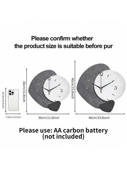 1pc Nordic Creative Simplicity Wand Clock, Super Silent Quartz Movement, No Ticking, ating Clocks In Living Rooms,Bedroom Room, Offices, Restaurant, Cafes, Perfect ative Friends Family Home Room view 5