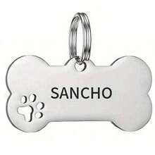 Etiqueta de identificación de mascota personalizada con brillo, colgante con forma de hueso con nombre de mascota grabado personalizado, accesorio para collar de gato/perro, regalo perfecto para prevenir la pérdida de mascotas, se puede colgar en el collar, de moda, vintage, minimalista, lindo, colorido, único, decoración navideña personalizada, etiqueta de identificación/nombre de perro personalizada, coleccionable - Multicolor - Ver 20