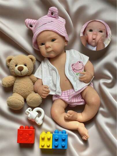 可爱 13 英寸可淋浴手工制作柔软触感硅胶重生女孩贝蒂新生婴儿娃娃儿童生日/圣诞礼物