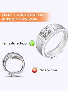 透明戒指尺寸调节器，隐形戒指尺寸调节器，女士戒指尺寸缩小隐形贴纸，透明DIY缝纫珠宝工具套装，戒指尺寸调节器套装 - 适用于结婚戒指和珠宝，佩戴舒适