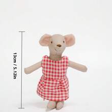 1pc Handmade Wearable Doll Clothes, Mouse Dolls, Little Girl Dolls, Baby Soothing And Sleeping Plush Toys, Children's Fabric Toys, Birthday Doll Gifts, Suitable For Infants, Boys And Girls, Dollhouse People