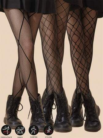 3双不同尺码性感女式渔网紧身裤