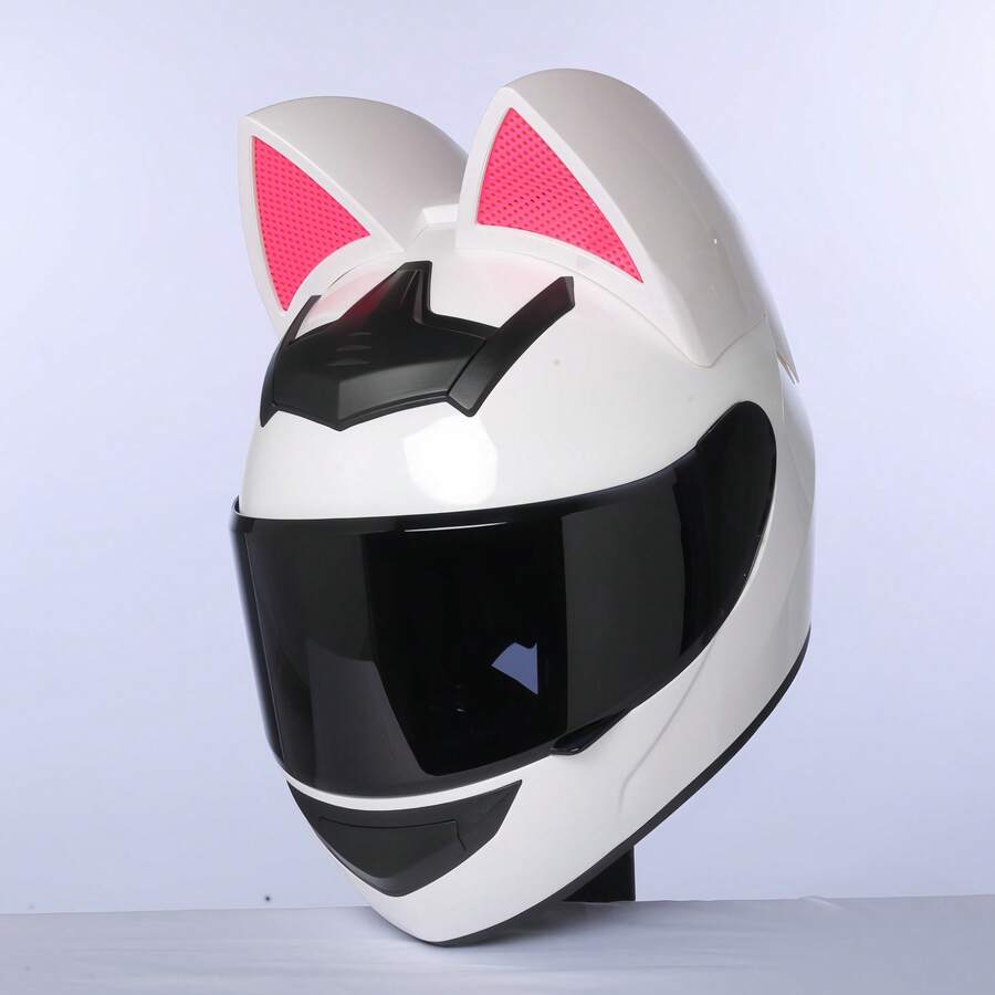 Cascos de motocicleta Cascos de motocicleta para mujeres Artículos de protección Suministros para motocicletas Casco de orejas de gato, casco, casco de moto, casco para mujer, regalo, para el hogar
