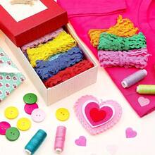 1 unidade de fita de poliéster multicolorida de 5 mm com padrão ziguezague para decoração de festas de casamento e Natal. Ideal para trabalhos manuais. - Escolha as cores - Ver 7