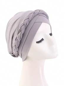 1pc Handmade Woven Headscarf, African Style Headwrap, Hair Turban, Women's Chemo Cancer Hat, Pre-Twisted Braided Headband, Suitable For Daily Use