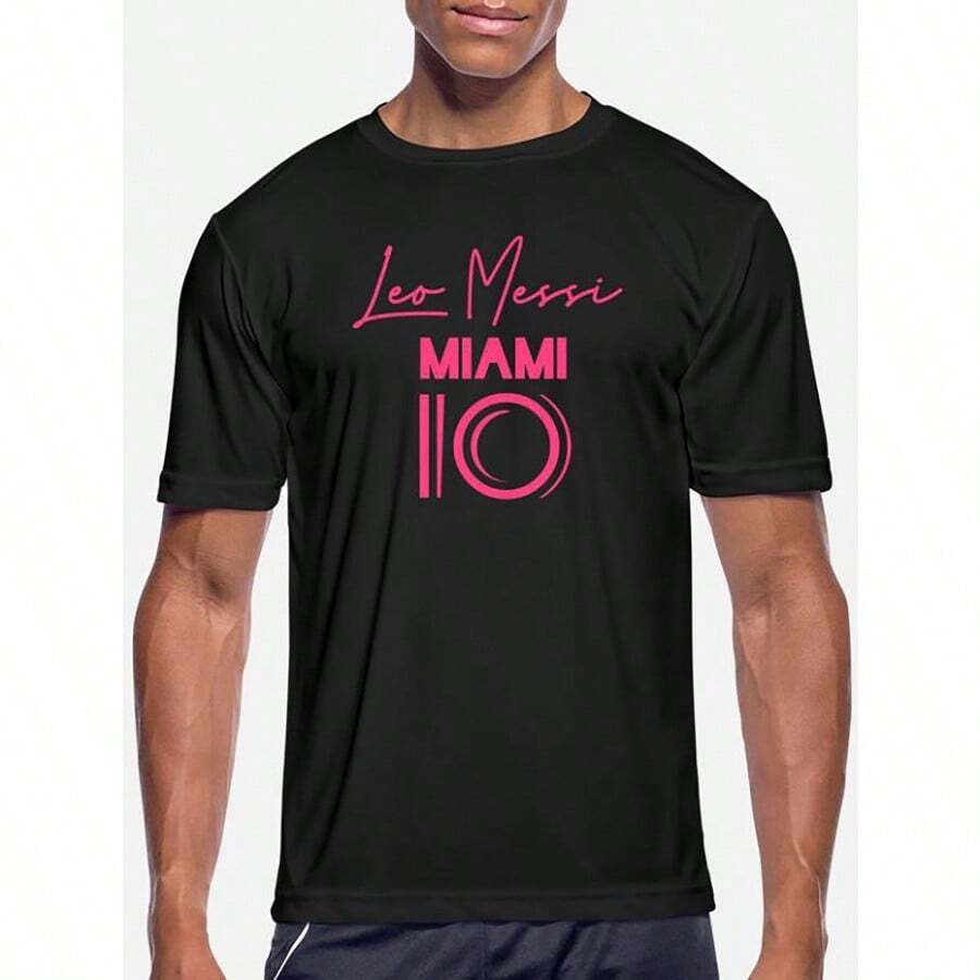 Leo Messi 10-4376 Funny Men's Short Sleeve Graphic T-Shirt Collection  Black - màu đen - Xem 1