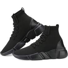 Women's Slip-On Tennis Walking Sneakers, Lightweight Breathable Comfort Gym And Work, Stylish Trainers, 2025 - 056all Black - View 4