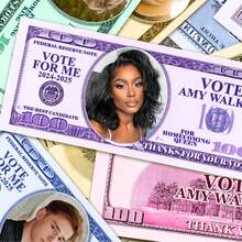 20/40/60/80/100/200/400pcs, Custom 100 Dollar Bills For Homecoming Campaign, Homecoming Campaign Money, Fake Money/Your Face On Money, Prom Queen, Vote For Me, Game Money, Personalized Dollars,Multi-Functional, Ornamental,Reusable,Exquisite,Stylish,High-Quality,Colorful,Modern,Custom,Personalized,Unique,Ideal Gifts For Him,Ideal Gifts For Her,Boyfriend,Dad,Girlfriend,Mom,Family,Friends,Tea Room,Home,Garden,Office,For Anniversaries,For Valentine's Day,For Mother's Day,For Birthdays,For Father's Day,For Graduation,For Weddings,For Housewarming,Customized Party Supplies - Multicolor(Regular) - View 6