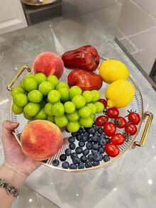 1 pieza Bandeja de joyería, bandeja multifuncional para exhibir caramelos/frutas, regalo de vuelta a la escuela - Multicolor - Ver 9