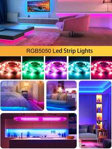 5V USB RGBLED Lights, Room Lights With Remote Control, Self-Adhesive LED Strip Lights, RGBLED Lights With 16 Color Changing And 4 Dynamic Modes For Decorating TV, Kitchen, Party, Bar, Corridor, Etc. - Multicolor - View 7