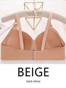 5pcs Large Size Thin Push Up Flower Bra Seamless Solid Color Women Bralettes - 彩色 - 查看 8