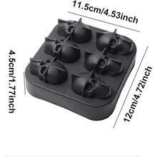 1pc Silicone Ice Tray, Ice Making Box, Soft Silicone, Low Temperature Resistant, Easy To Clean,  Ice Cube Mold Tray(Free Funnel Included) - Black - View 10