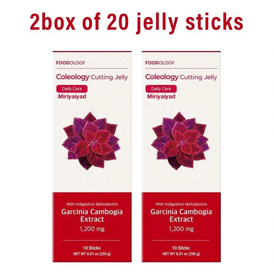 Miriyalyad [Weight Loss Products]Coleology Cutting Jelly 10days - Garcinia Cambogia (HCA), Chia Seeds Collagen, Hyaluronic Acid, Pomegranate Flavored 8.81 Oz /10 Sticks - 2PCS - 查看 1