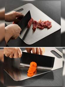 1pc Stainless Steel Cutting Board, Multifunctional & Practical, Minimalist Design