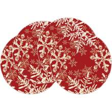 Winter Christmas Red Snowflake Christmas Tablecloth And Placemat Table Decoration For Home Kitchen Dining Holiday Home Decoration Products Multiple Sizes Available - Multicolor - View 10
