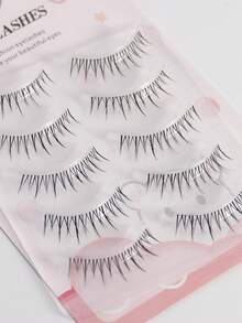 10pcs One-Piece Full Top Eyelashes: Slim, Curled, Volumizing, Natural-Looking, Skin-Friendly, Soft, Non-Irritating, With Distinct Individual Lashes To Enhance Eye Shape, Lightweight And Fluffy Strip Lashes, Lashes, Eyelashes, Fake Lashes