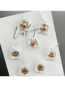 7个逼真水袋鱼冰箱贴，卡通海洋热带小鱼装饰磁贴，个性化冰箱贴，适用于厨房、办公室、白板、储物柜和洗碗机，厨房和家居装饰，派对礼物 - 彩色 - 查看 5