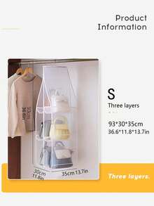 1 件衣柜门挂袋收纳整理架 - 白色 - 查看 3