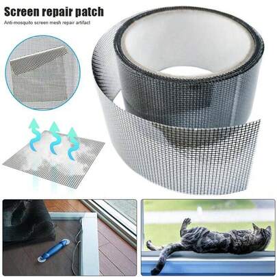 3x Window Repair Tape Fly Screen Insect Repellent Repair Tape Self Adhesive