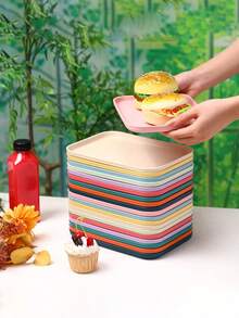 Plateau d'art en plastique. Plateau-repas coloré de restauration rapide. Articles faits à la main. Boîte de rangement. Convient pour un usage domestique, des projets quotidiens, la peinture, les perles (15 x 23 cm)