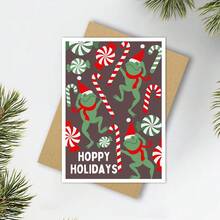 Tarjeta de Navidad sencilla, Tarjeta de Navidad linda, Tarjeta para amantes de las ranas, Tarjeta de cumpleaños, Tarjeta de felicitación, Tarjeta de aniversario, Tarjeta de , Tarjeta de agradecimiento de invierno, Tarjeta de Feliz Navidad