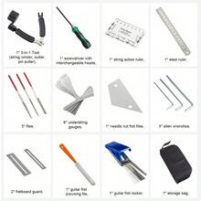 Shoze Guitar Maintenance Tools Kit – Guitar Repair & Cleaning Kit With String Winder, Cutter, Fret Files, Screwdriver – Guitar Tool Set For Acoustic, Electric, Bass Guitars For Beginners Musicians - 25Items - View 2