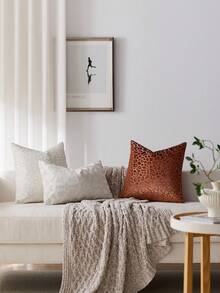 1 件几何图案枕套,象牙色(仅枕套,无枕芯),现代时尚提花天鹅绒面料,方形 3D 图案装饰靠垫套,适用于沙发、床、卧室、节日、派对装饰、房间装饰、秋冬装饰、礼物、装饰性抱枕套,四季皆宜 - 奶油白 - 查看 7