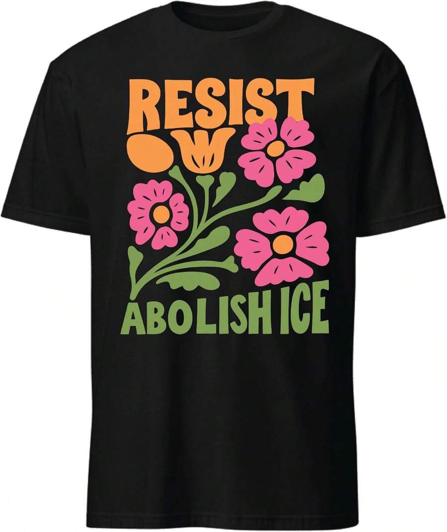 Resist & T-Shirt - Support Immigrants Tee For Men And Women - màu đen - Xem 1