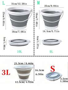 1 Portable Foldable Plastic Silicone Bucket, Foldable Car Wash Basin, Large Capacity Fishing Bucket, Household Water Storage Bucket, Home Bathroom Decoration For Summer