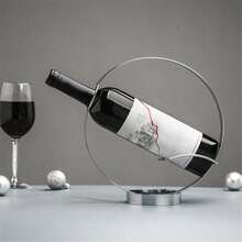 Nrodic Vintage Round Wine Holder Metal Grape Wine Display Rack Bar Chic Champagne Rack Desktop Decor - 彩色 - 查看 4