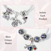 tiantianxue 1pc Silver-Plated Jewelry DIY Elegant High-Quality Minimalist Silicone Spacer Beads Series, Suitable For Women Bracelet/Anklet/Necklace DIY Jewelry Making, Valentine's Day Gift, Daily Fashion Accessory