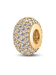 1 PC Fashionable 925 Sterling Silver Infinite Love Clasp Beads Pendant Charm Pendant Ball Suitable For Bracelets DIY Women's Jewelry - Gold - View 10