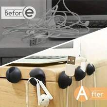 10pcs/Pack ABS Plastic Car Dashboard Cable Organizer, Multi-Functional Cable Clip, Easy Installation Without Drilling, Stable Placement, Optimize Charging/Audio Cable Management, Essential Car Accessory