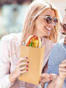 High-Quality Oil-Resistant Kraft Paper Bags, Thickened Paper Bags, Grease-Proof,Unbleached Kraft Paper Bags, Oil-Resistant Greaseproof Snack Bags For Bread, Biscuits, Sandwiches, Wraps, Food Storage Parchment Paper Bags - Multicolor - View 3