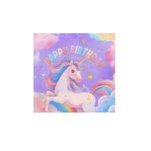 Rainbow Unicorn Happy Birthday Disposable Plates, Napkins, Cups - Party Supplies For 30 Guests, Disposable Paper Plates Suitable For Birthday, Wedding, Party, Family Picnic - Multicolor - View 4