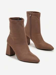 Weiche Veloursleder Ankle Boots - Damen Lässig Herbst/Winter Stiefel
