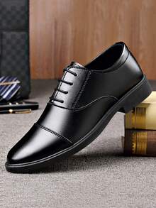 Autumn/Winter Thin Men's Loafers, 2025 New Versatile Slip-On Soft Bottom Casual Leather Shoes, Thin Lightweight Fashionable Formal Dress Shoes For Men Formal/Business Formal Wedding Accessories - màu đen - Xem 6